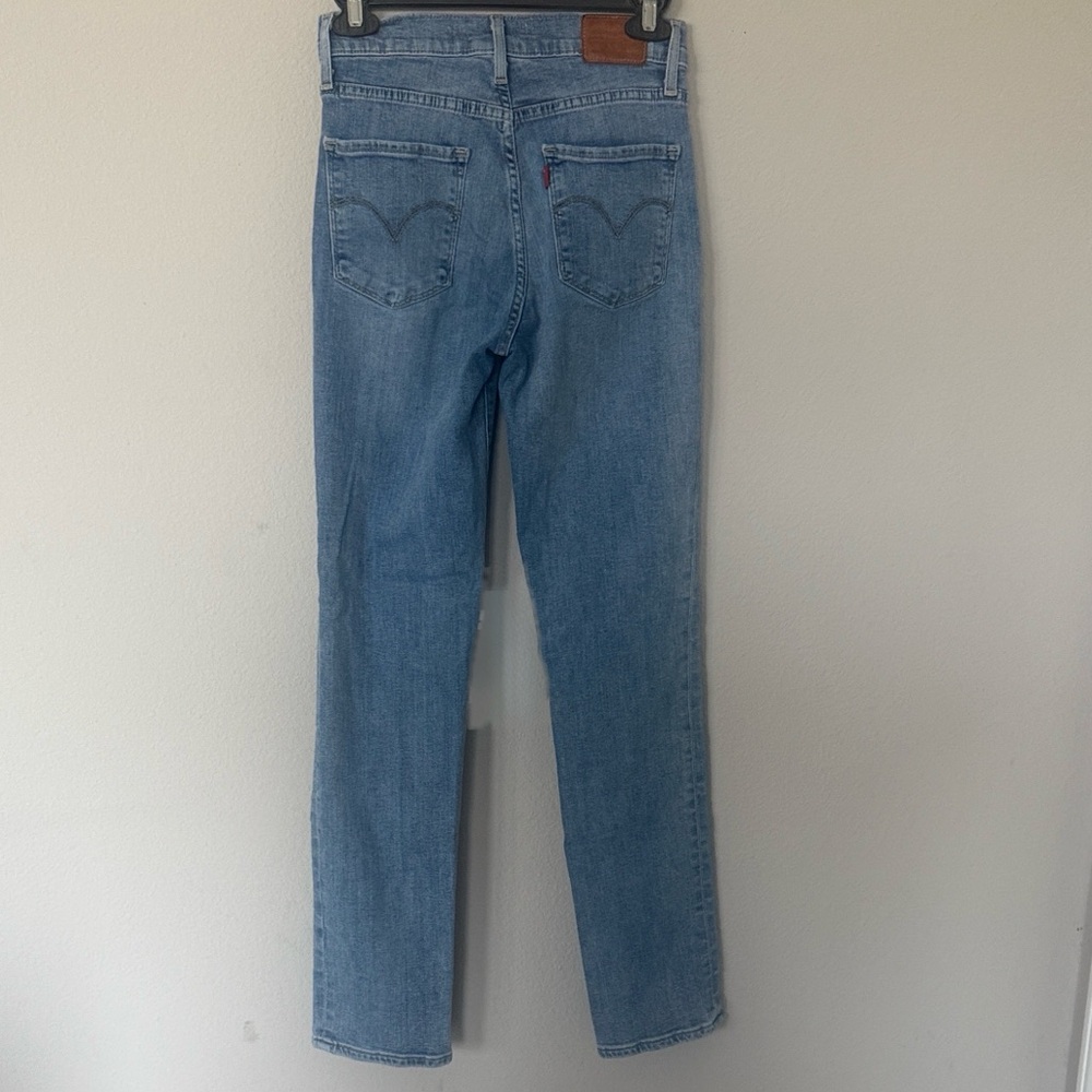 Levi's 724 Light Blue High Rise Straight Leg Jeans Sz 26 - Picture 4 of 12